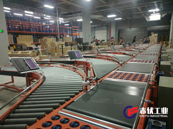 斜擺輪自動(dòng)分揀線(圖1)